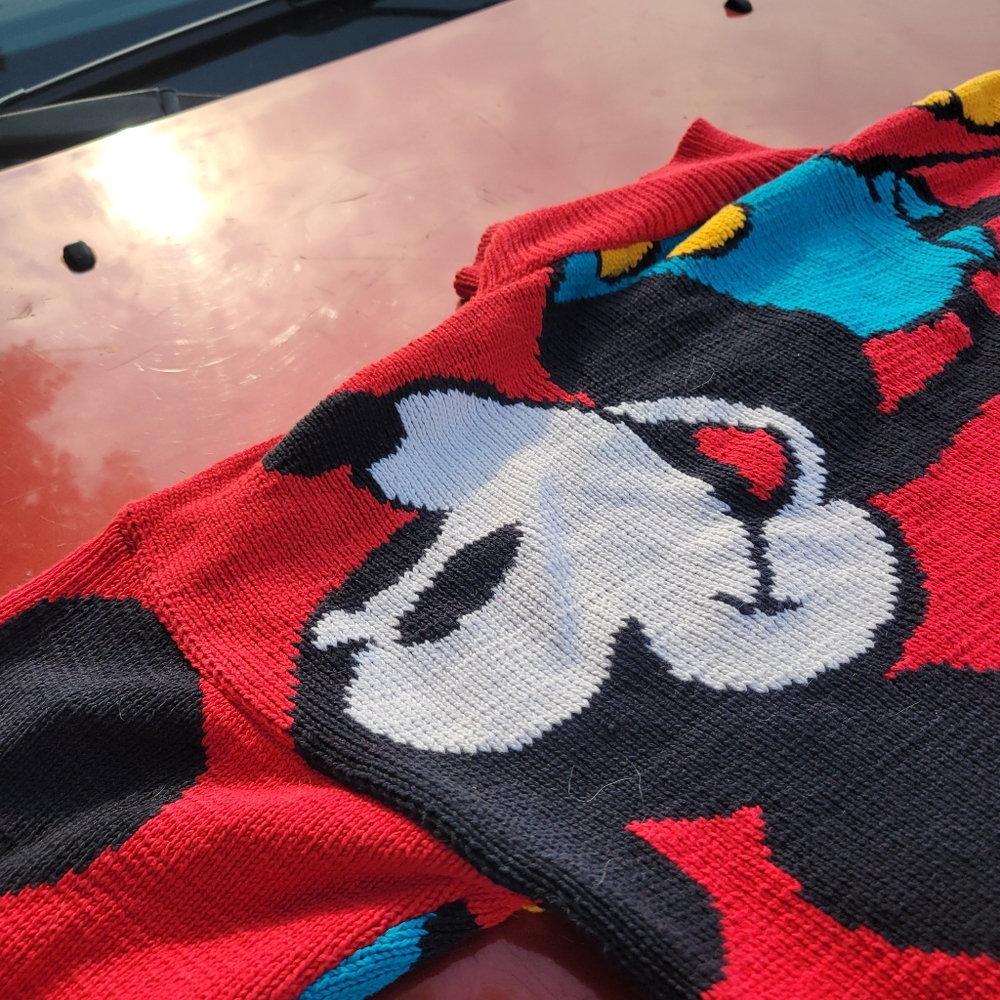 Vintage Mickey & Co company mickey mouse knit short sleeve shirt unisex medium - Picture 6 of 7